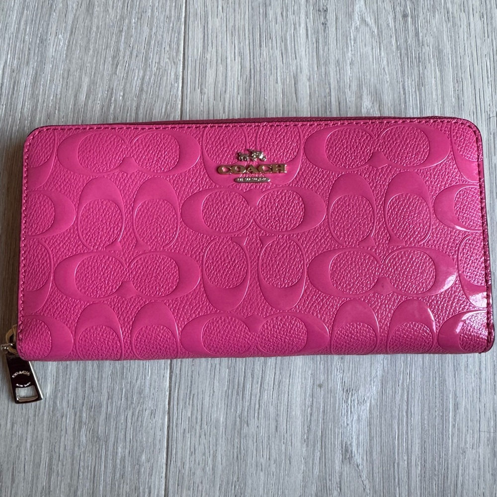 Coach Vintage Pink Embossed Wallet